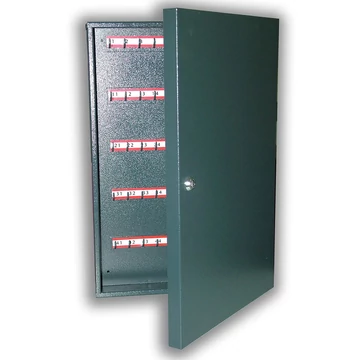 Biztonságos, zárható kulcsszekrény - praktikus kulcsrendező 50 db kulcs tárolására Biztonságos, zárható kulcsszekrény - praktikus kulcsrendező 50 db kulcs tárolására