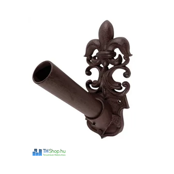 Öntöttvas - egy ágú - zászlótartó, bronz színű kivitelben Öntöttvas - egy ágú - zászlótartó, bronz színű kivitelben