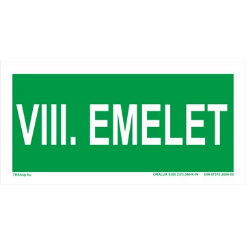 Biztonsági utánvilágító jelzés - emeletjelző/szintjelző/irányjelző biztonsági tábla Biztonsági utánvilágító jelzés - emeletjelző/szintjelző/irányjelző biztonsági tábla