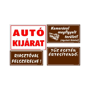 A1 típusú Intézményi figyelmeztető csomag 4 db - os tábla/matrica szett - több színben A1 típusú Intézményi figyelmeztető csomag 4 db - os tábla/matrica szett - több színben