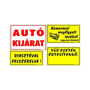 A1 típusú Intézményi figyelmeztető csomag 4 db - os tábla/matrica szett - több színben A1 típusú Intézményi figyelmeztető csomag 4 db - os tábla/matrica szett - több színben