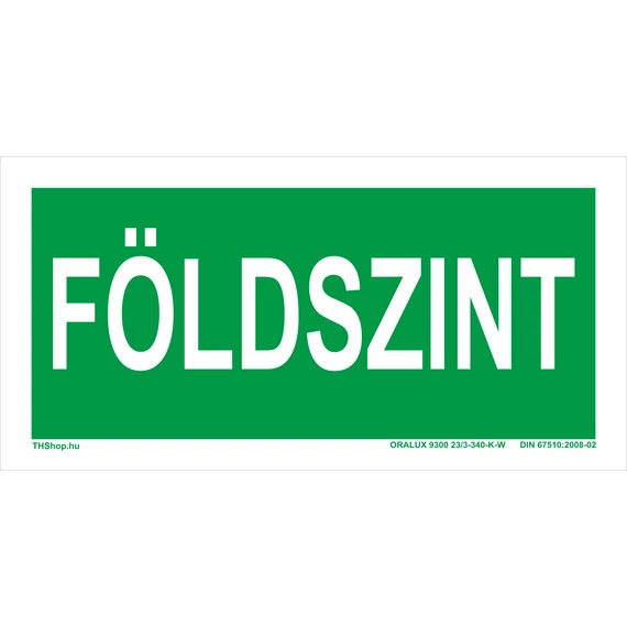 Biztonsági utánvilágító jelzés - emeletjelző/szintjelző/irányjelző biztonsági tábla